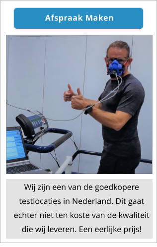 Wij zijn een van de goedkopere testlocaties in Nederland. Dit gaat echter niet ten koste van de kwaliteit die wij leveren. Een eerlijke prijs! Afspraak Maken Afspraak Maken