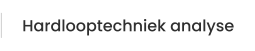 Hardlooptechniek analyse